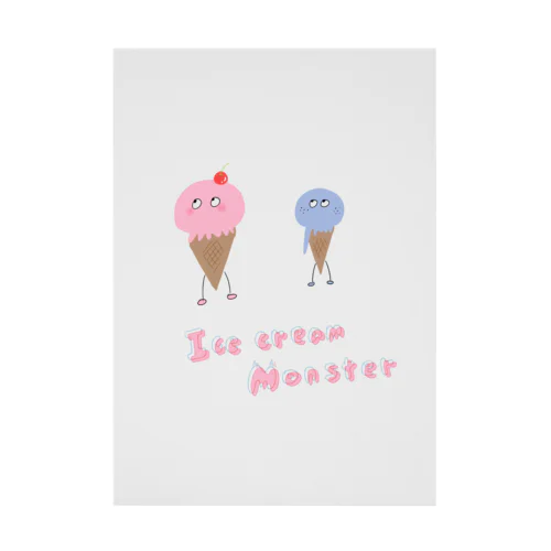 Ice cream monster Stickable Poster