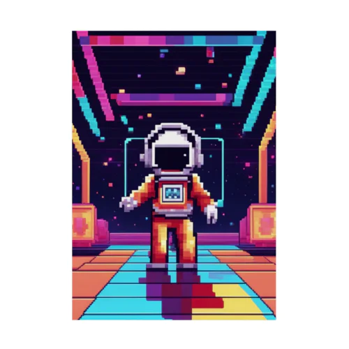 宇宙船の中のダンスフロア Stickable Poster