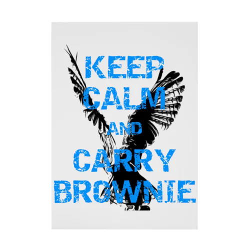 KEEP CALM AND CARRY BROWNIE Stickable Poster