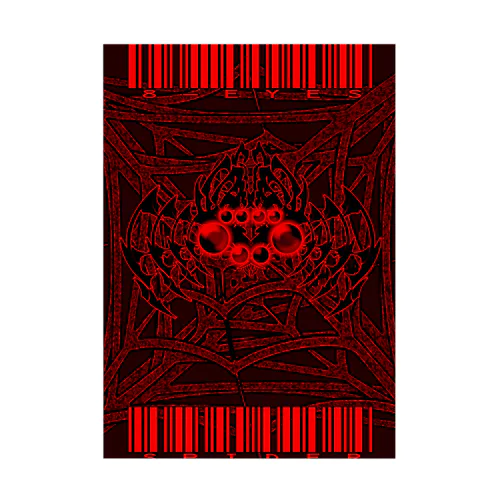 8-EYES SPIDER RED Stickable Poster