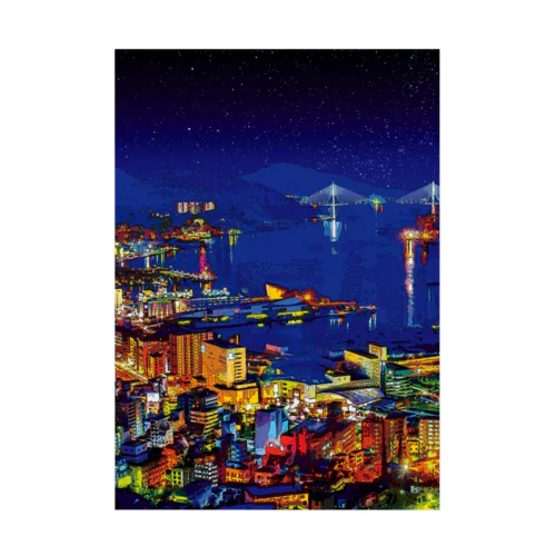 長崎の夜景 Stickable Poster