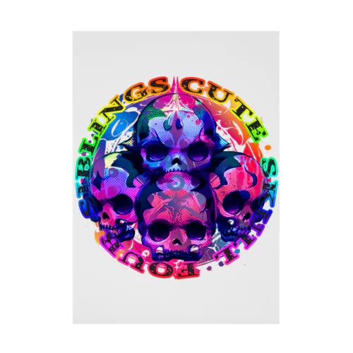 CUTE SKULL FOUR SIBLINGS 吸着ポスター