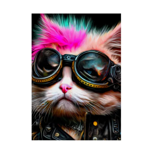 Perfectly Punk Cats Stickable Poster