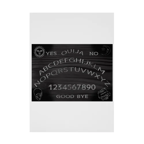 BLACK OUIJA BOARD Stickable Poster