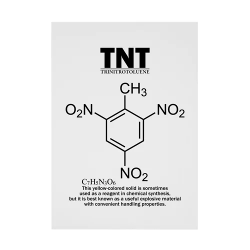 TNT(トリニトロトルエン：火薬・爆薬・爆発物)：化学：化学構造・分子式 吸着ポスター