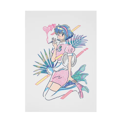 smoking girl Stickable Poster