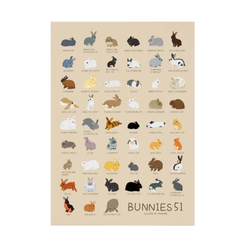 BUNNIES51 Stickable Poster