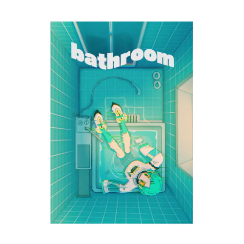 bathroom 吸着ポスター