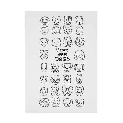 Heart nose DOGS（縦長） Stickable Poster