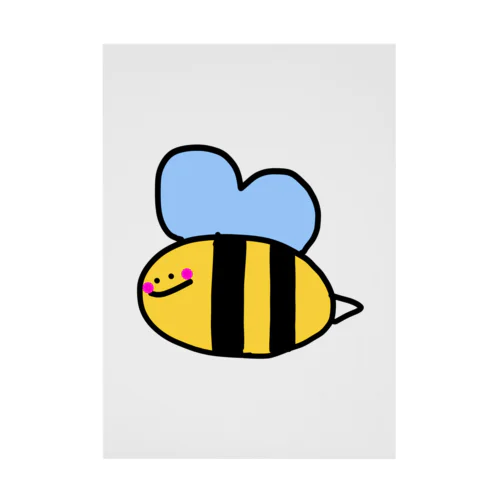 へんてこキャラクター はちさんの『びー』🐝💗 吸着ポスター