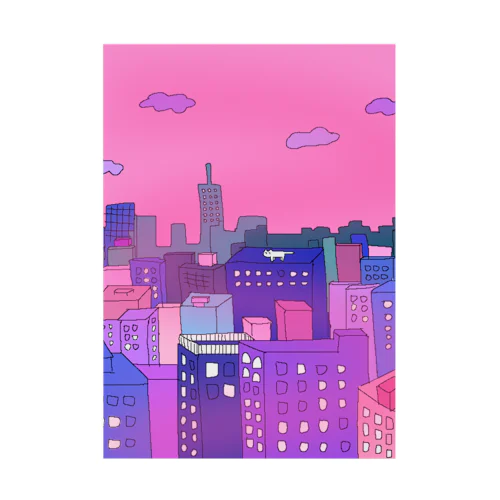 夜明けのねこ Stickable Poster