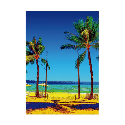フィリピン ボラカイ島のビーチ 吸着ポスター