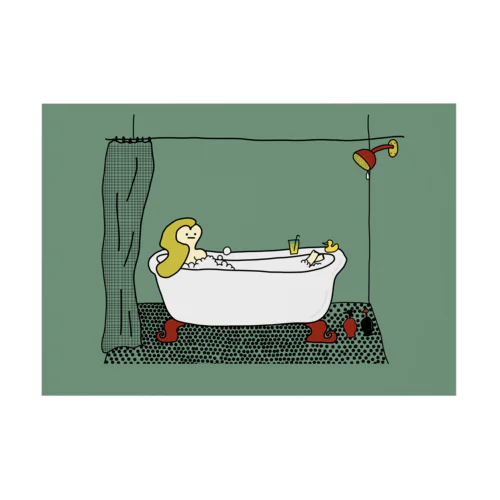 『bath time』 Stickable Poster