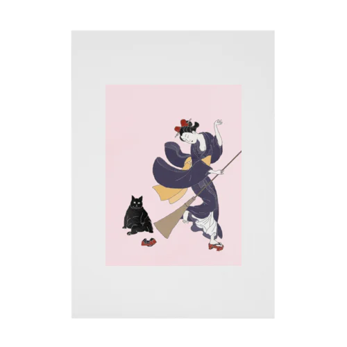 働く気のない猫ジジ　Jiji’s delivery service Stickable Poster