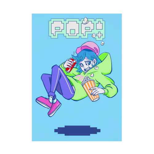 POP GIRL（BLU） 吸着ポスター