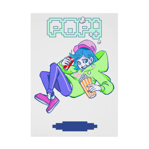 POP GIRL（WHT） Stickable Poster