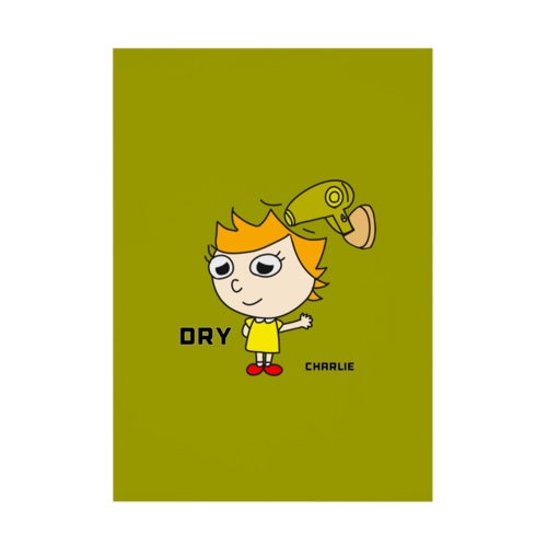 dry Charlie カーキ Stickable Poster