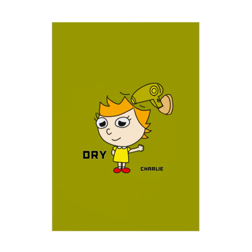 dry Charlie カーキ Stickable Poster