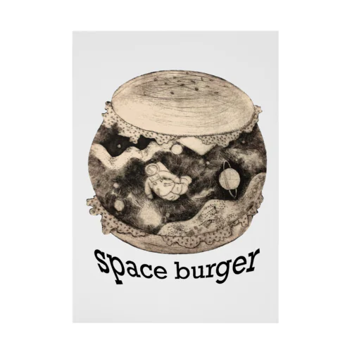 burgerシリーズ【宇宙バーガー】 吸着ポスター