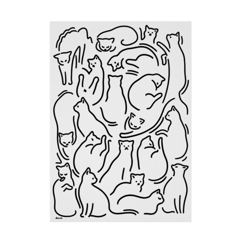 猫だらけ Stickable Poster