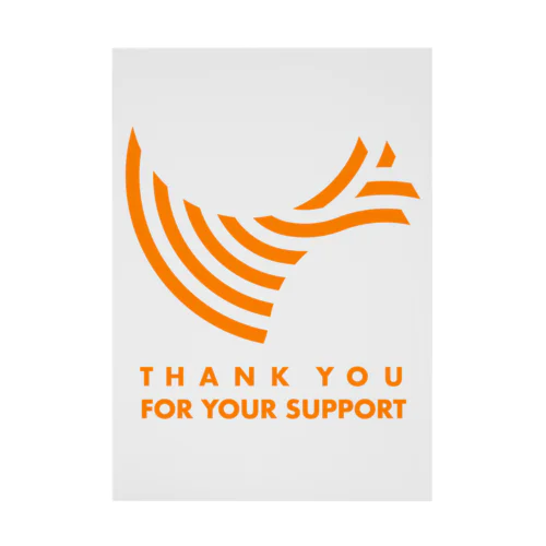 THANK YOU FOR YOUR SUPPORT / ORANGE Stickable Poster