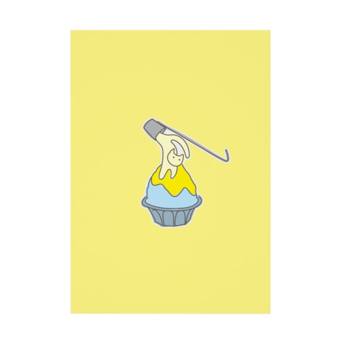 練乳ねこかき氷（レモン） Stickable Poster