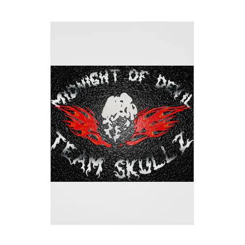 TEAM SKULLZ　BLKWRAPPING Stickable Poster