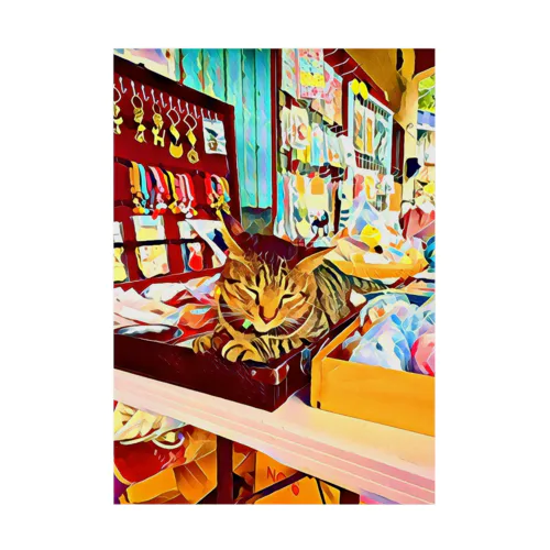 【ポスター】猫のお土産 吸着ポスター