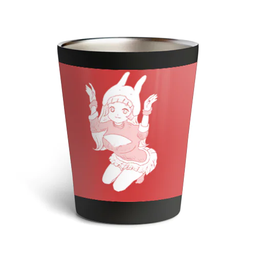 うさぎポーズを決める卯年のお姉さん Thermo Tumbler