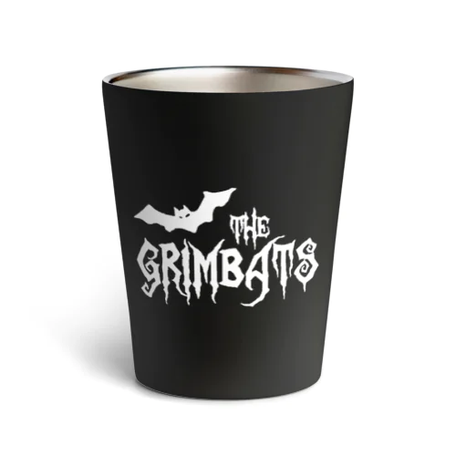 THE GRIMBATS logo-1 White Thermo Tumbler