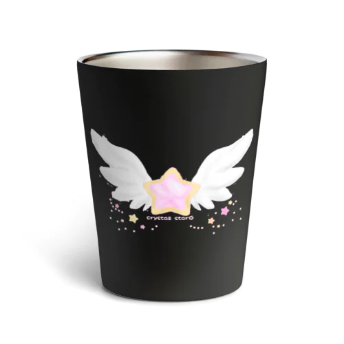 星と羽根 pink Thermo Tumbler