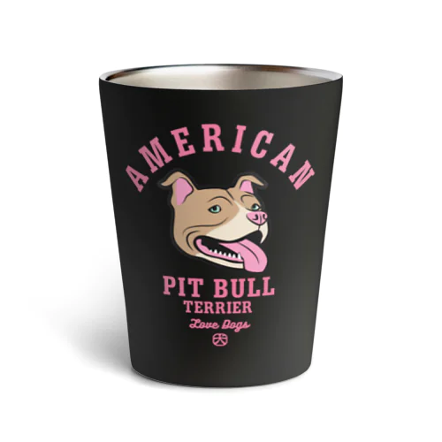 Love❤️Dogs（アメリカンピットブルテリア・赤鼻） Thermo Tumbler