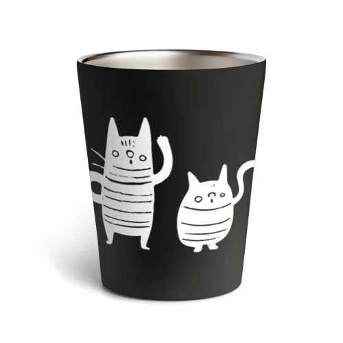 くろねこずホワイト Thermo Tumbler