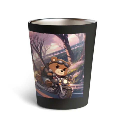 春だ、バイクだ、熊らいだー Thermo Tumbler