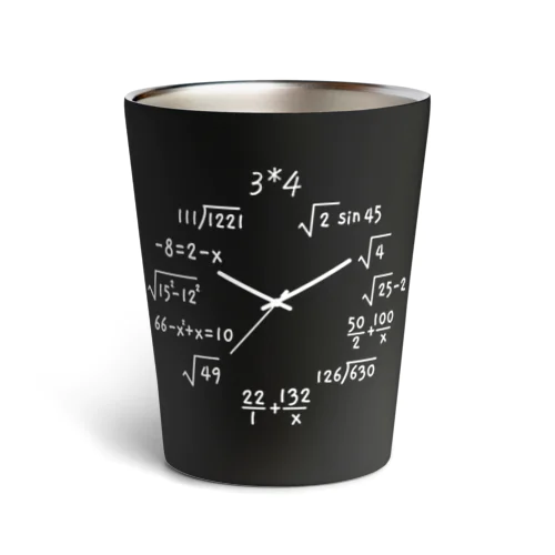 数学時計（理系デザイン） Thermo Tumbler