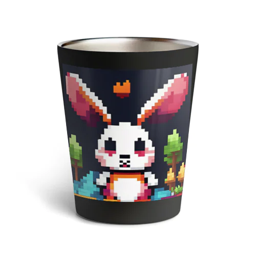 夜のドットうさぎ Thermo Tumbler