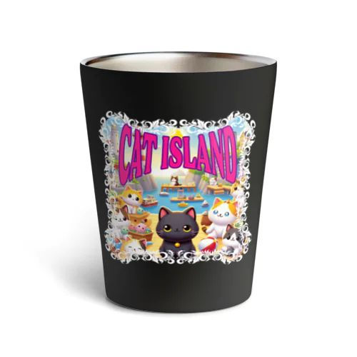 Amaxsa猫の島-Cat-island2 Thermo Tumbler