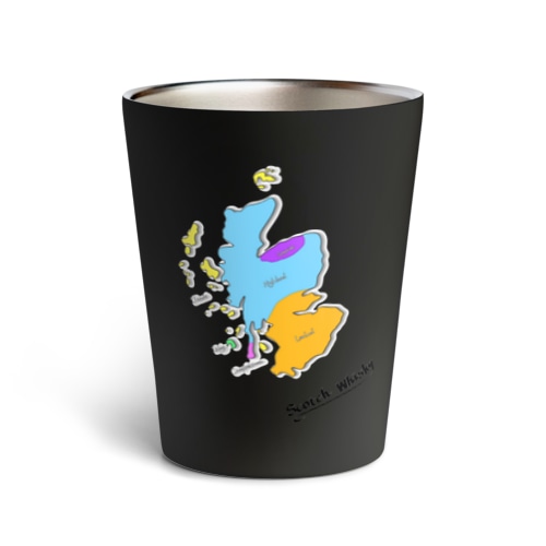 Scotch Whisky‘s  map (カラーver） Thermo Tumbler