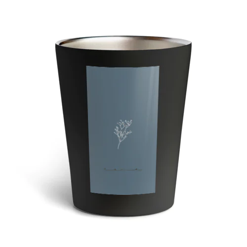 かすみ草 くすみブルー Thermo Tumbler