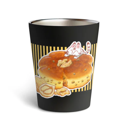 にゃんこ＆食《くるみパン》しましまB Thermo Tumbler