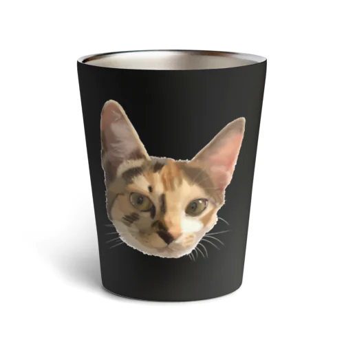 三毛猫様 (水彩色鉛筆画) Thermo Tumbler