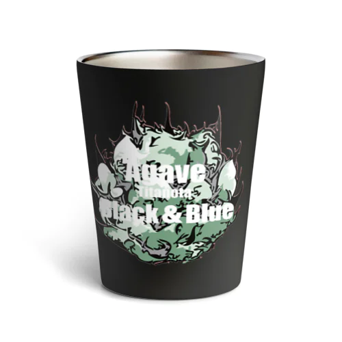 『アガベチタノタ BB（Agave titanota Black And Blue）赤文字 Ver. 【mayco's succulent art box ☆】オリジナルグッズ』 Thermo Tumbler