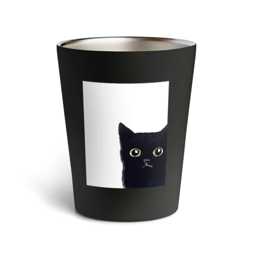 窓の黒猫 Thermo Tumbler