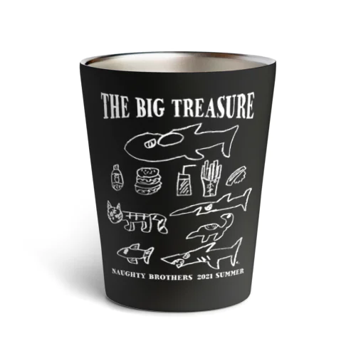 THE BIG TREASURE  white Thermo Tumbler