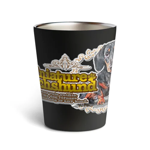 ミニチュアダックスフンド イラストプリント Thermo Tumbler