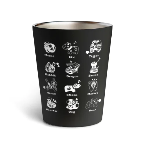 The Zodiac of Fukushima(白抜き) Thermo Tumbler