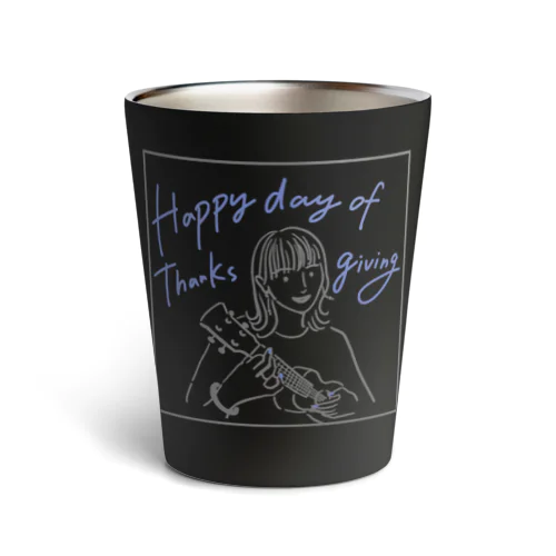Happy day of thanks giving スクエア Thermo Tumbler