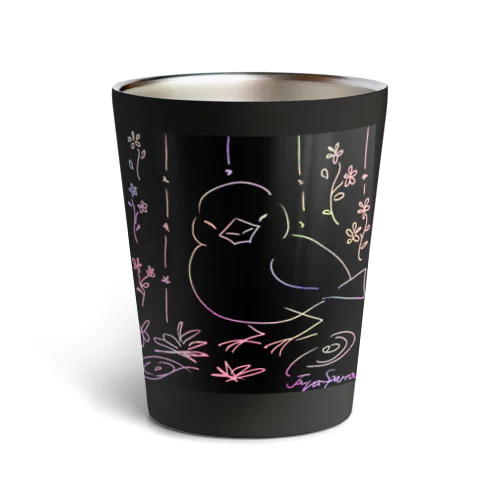 文鳥スクラッチ Thermo Tumbler