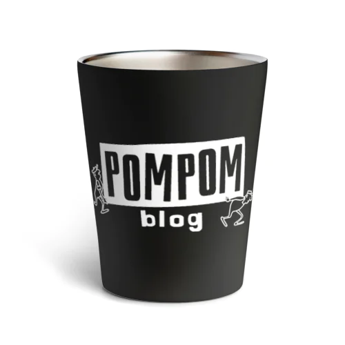 PomPomBlog Old Logo（white） Thermo Tumbler