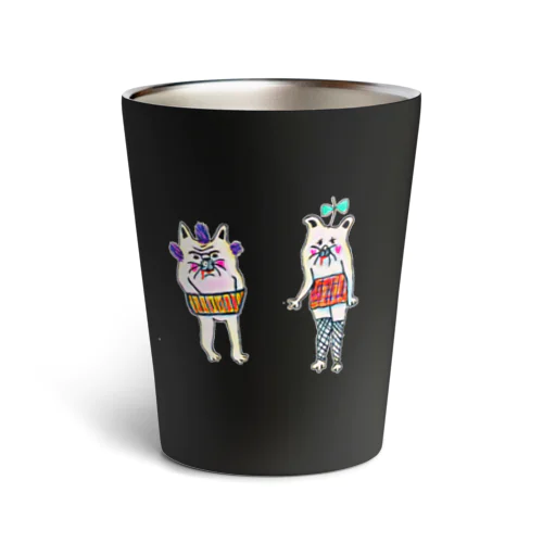 ねこビシャス&にゃんしー Thermo Tumbler